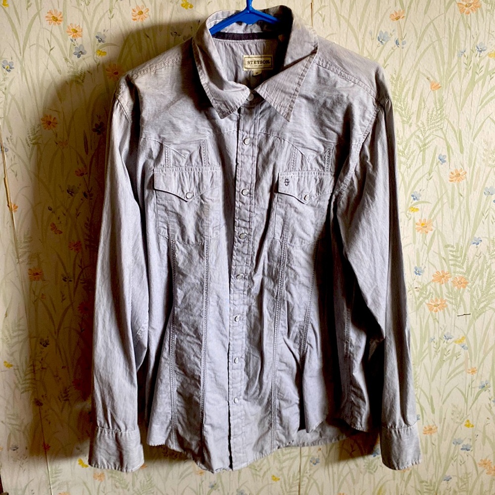 Stetson xl long sleeve dress shirt